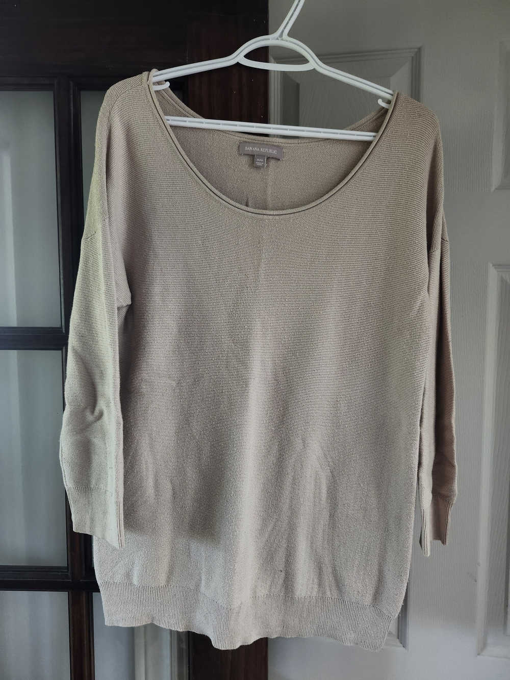 Banana Republic Off-the-Shoulder Sweater Beige